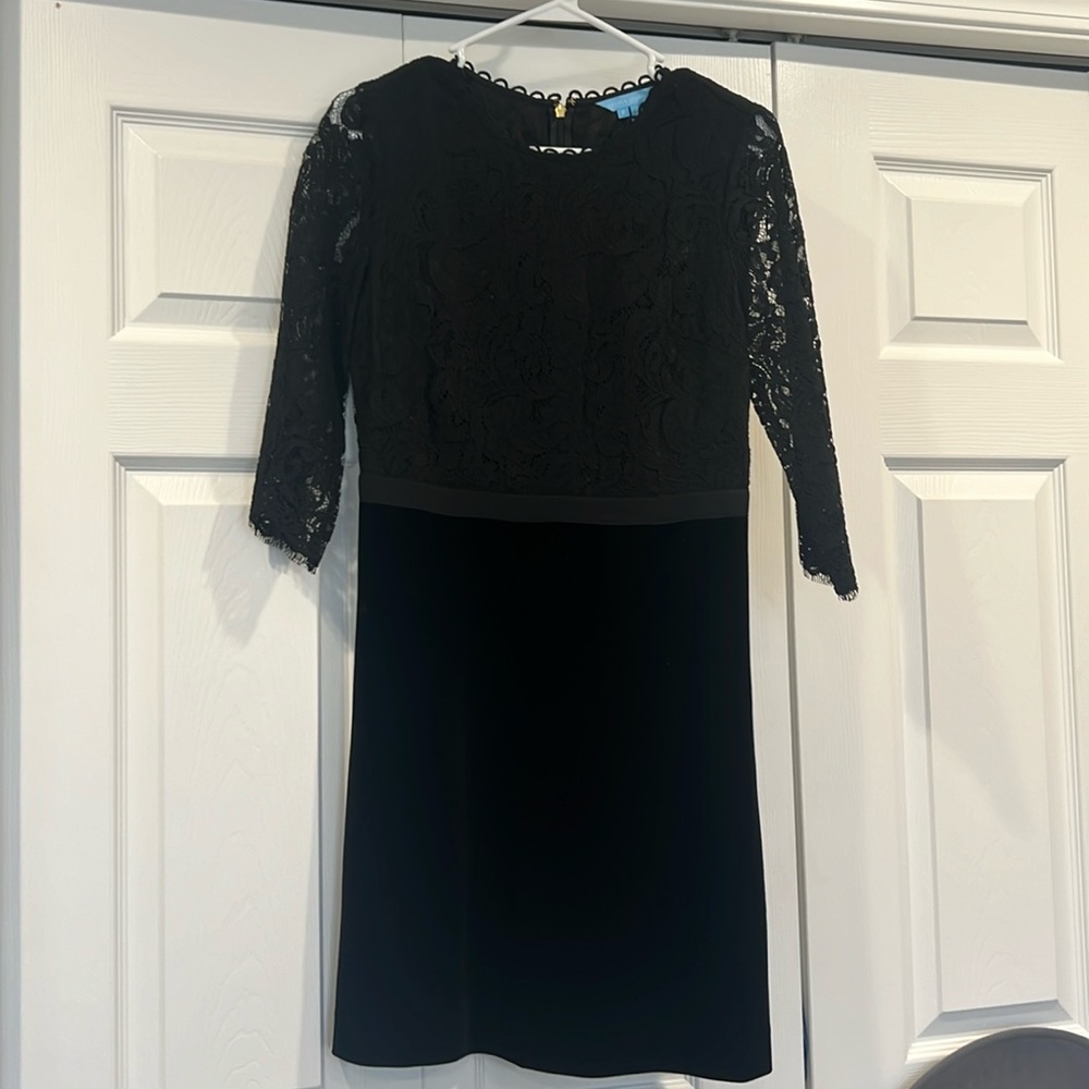 Draper James lace & velvet dress